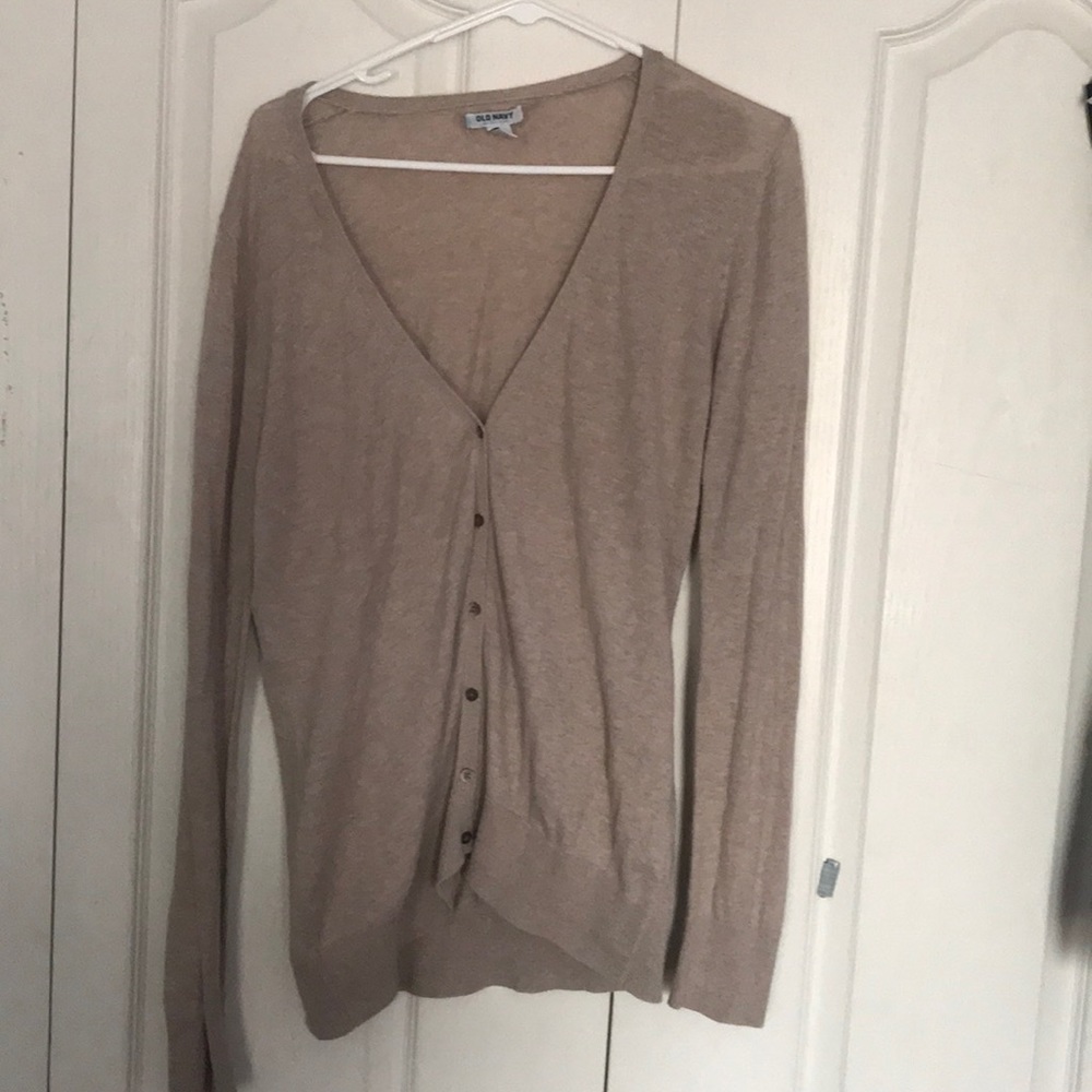 Oldnavy Oatmeal button up V-neck sweater Cardigan